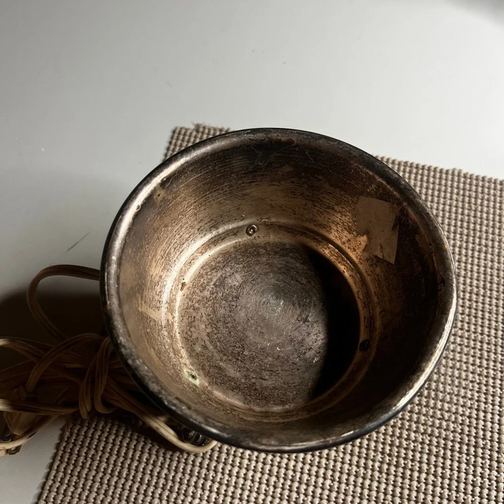 Vintage FB Rogers Silver Plated Electric Warming Bowl Footed 120V 55W MidCentury